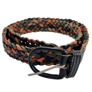 Vintage Y2K Multi-color braided leather belt
